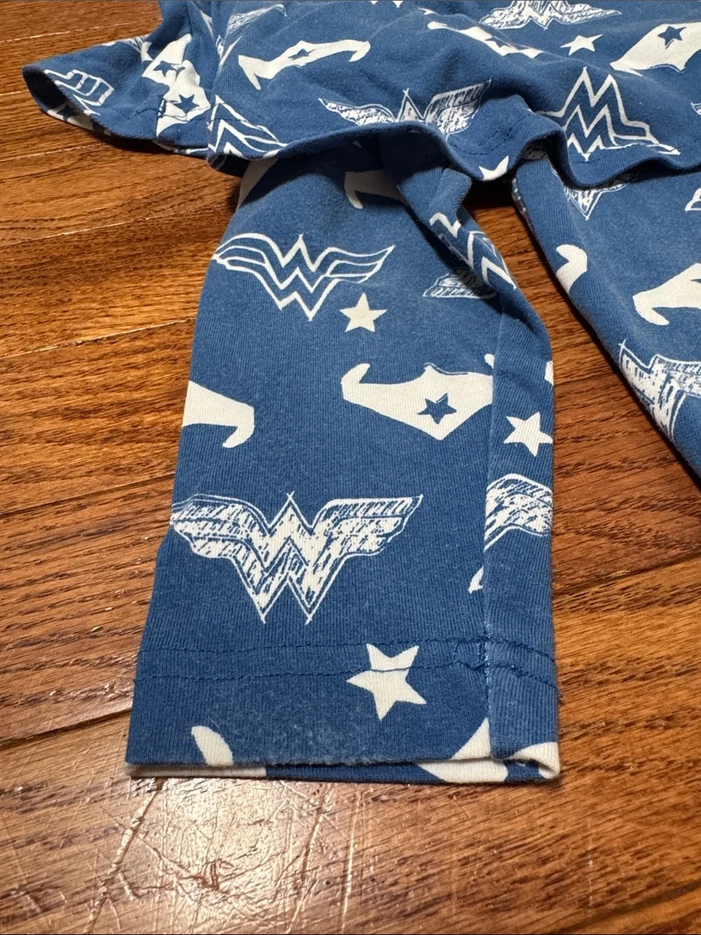 Blue DC Wonder Woman Skirted Leggings - White Logo Print 18-24m